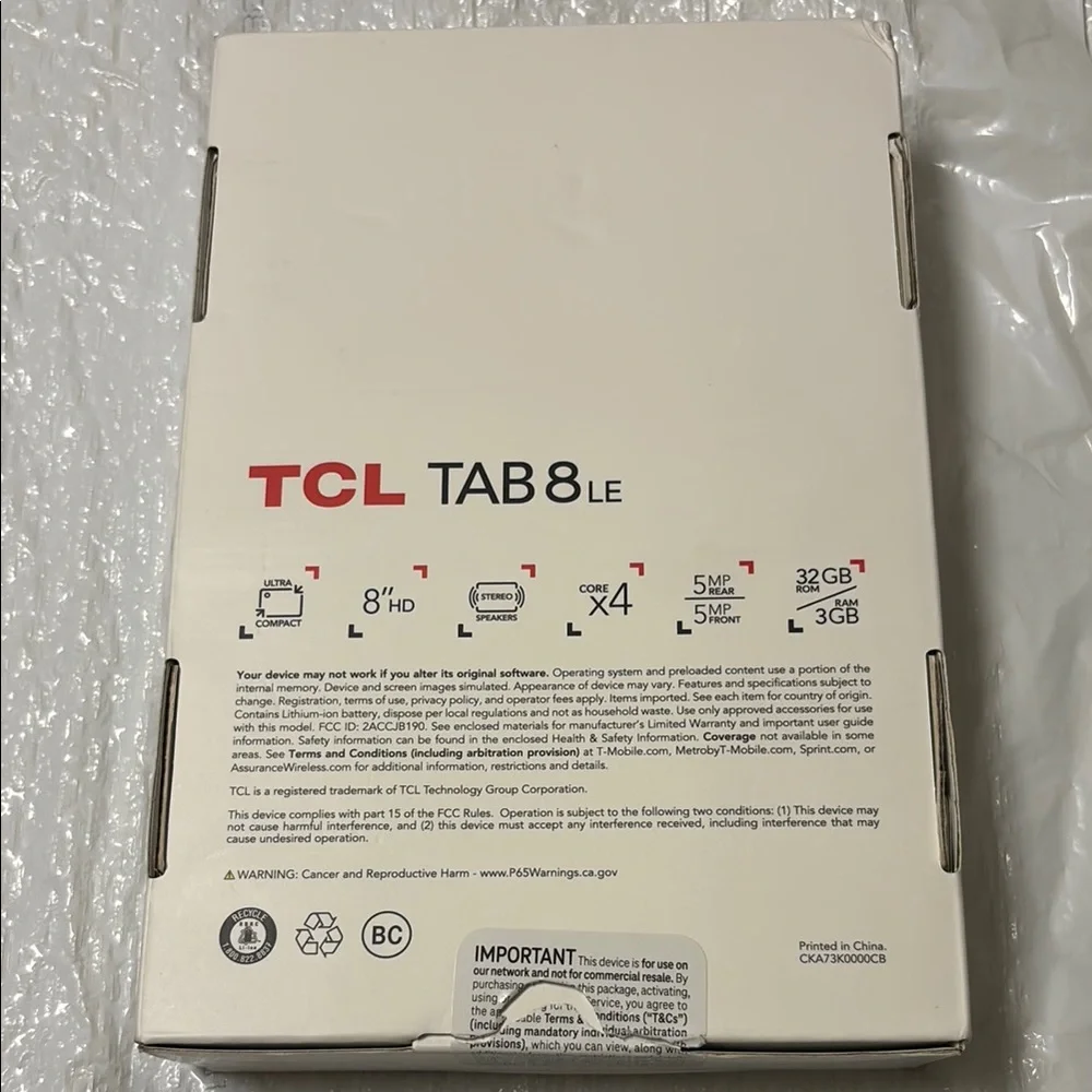 TCL Black Tablet Sleek Design Vibrant Display